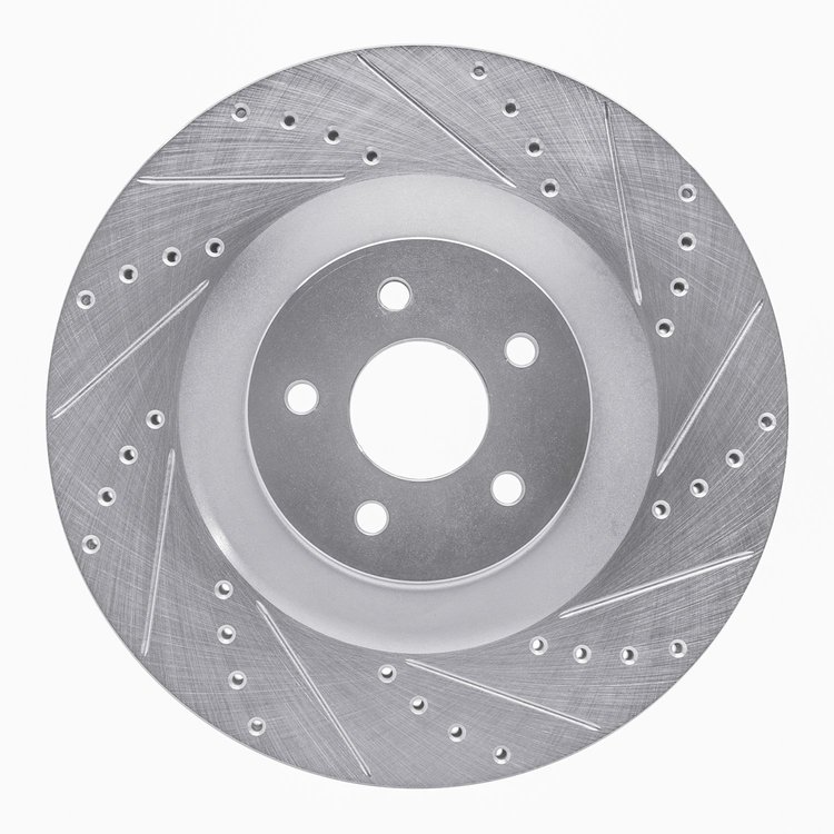 631-54261R Drilled/Slotted Brake Rotor [Silver], 2016-2018 Ford/Lincoln/Mercury/Mazda, Position: Front Right