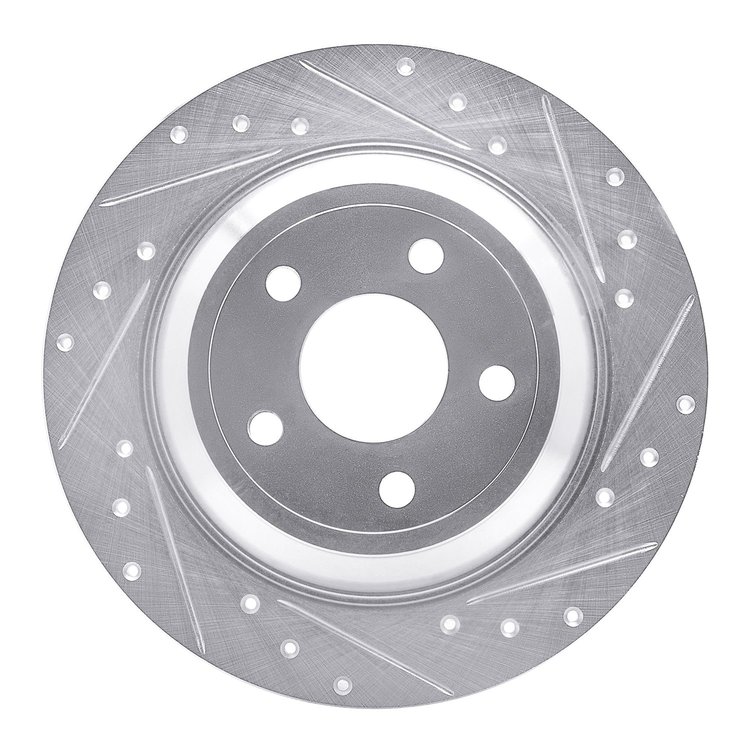 631-54262R Drilled/Slotted Brake Rotor [Silver], Fits Select Ford/Lincoln/Mercury/Mazda, Position: Rear Right