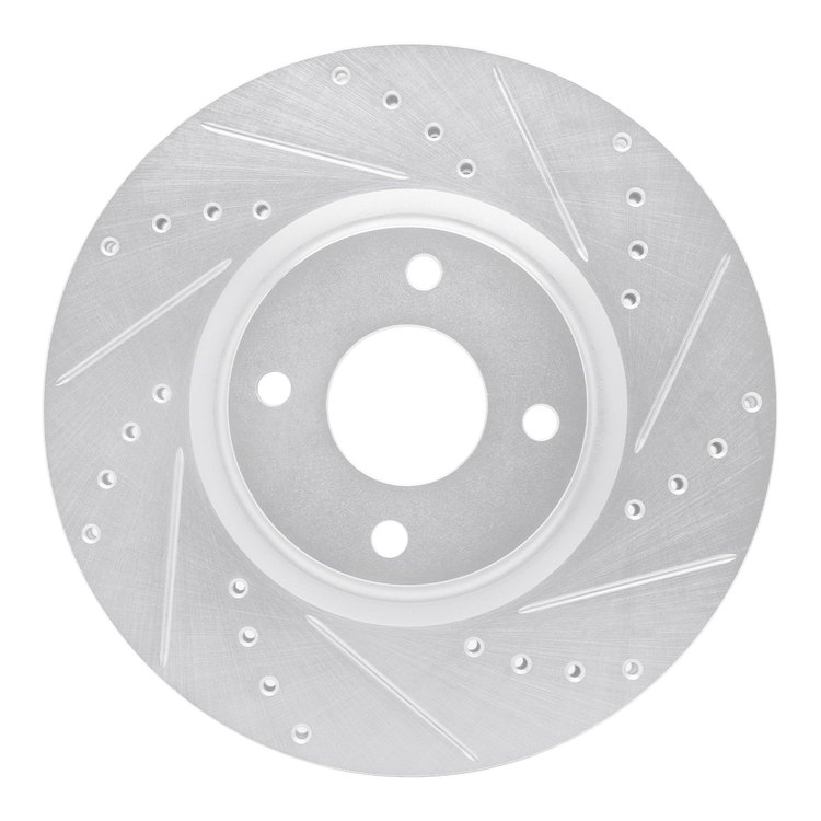 631-54268R Drilled/Slotted Brake Rotor [Silver], Fits Select Ford/Lincoln/Mercury/Mazda, Position: Front Right