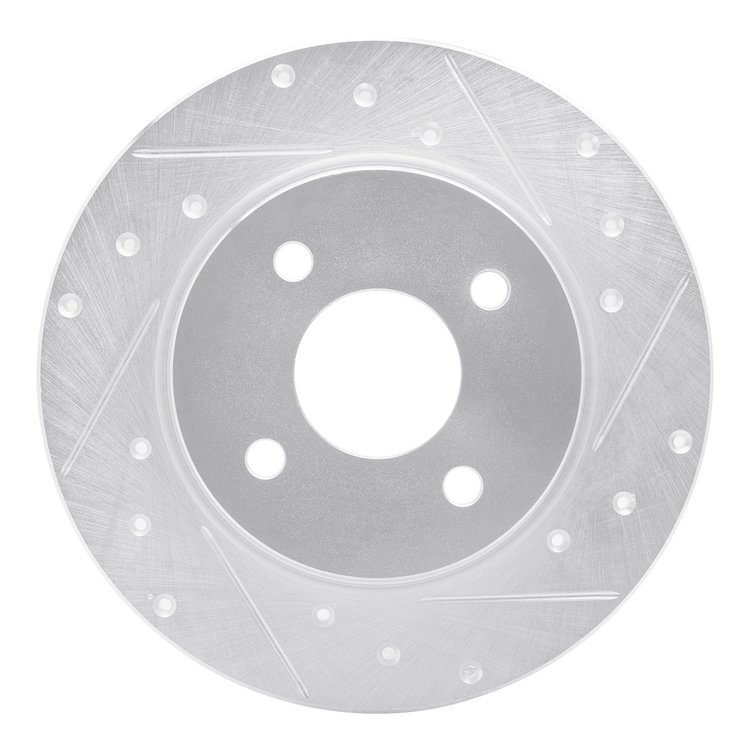 631-54269R Drilled/Slotted Brake Rotor [Silver], Fits Select Ford/Lincoln/Mercury/Mazda, Position: Rear Right