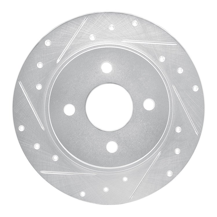 631-54271L Drilled/Slotted Brake Rotor [Silver], Fits Select Ford/Lincoln/Mercury/Mazda, Position: Rear Left