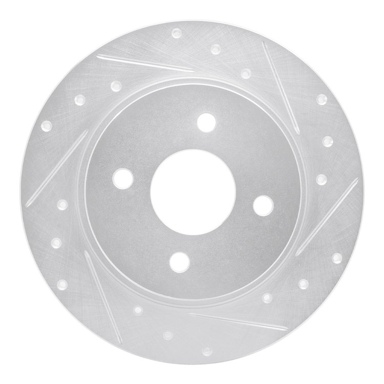 631-54271R Drilled/Slotted Brake Rotor [Silver], Fits Select Ford/Lincoln/Mercury/Mazda, Position: Rear Right
