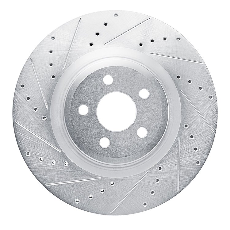631-54274L Drilled/Slotted Brake Rotor [Silver], Fits Select Ford/Lincoln/Mercury/Mazda, Position: Front Left