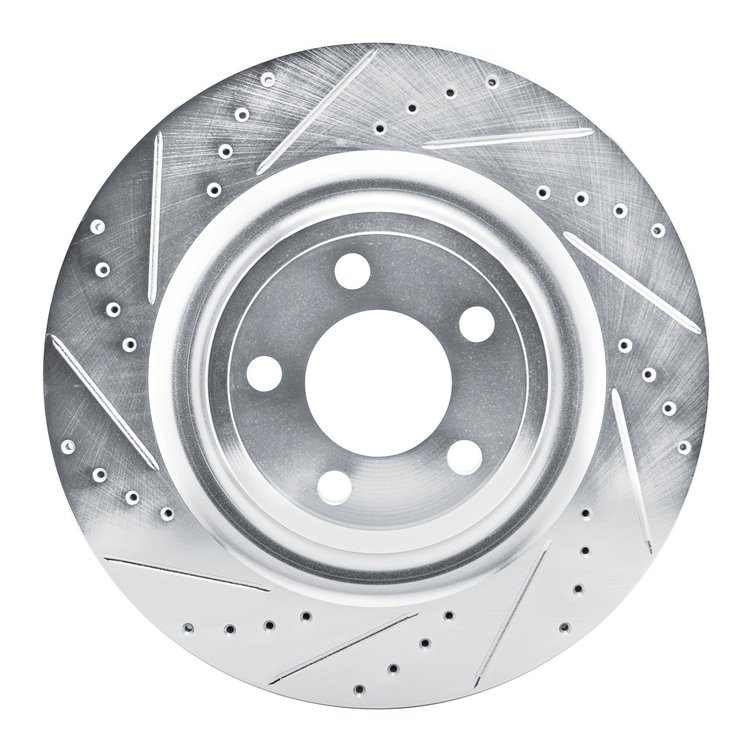 631-54278L Drilled/Slotted Brake Rotor [Silver], Fits Select Ford/Lincoln/Mercury/Mazda, Position: Rear Left