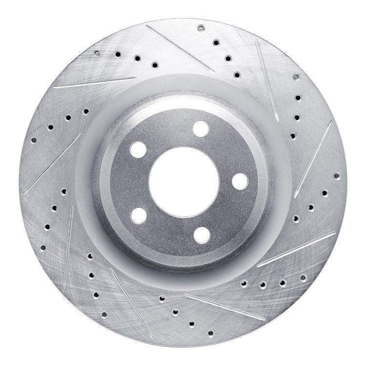 631-54279R Drilled/Slotted Brake Rotor [Silver], Fits Select Ford/Lincoln/Mercury/Mazda, Position: Front Right