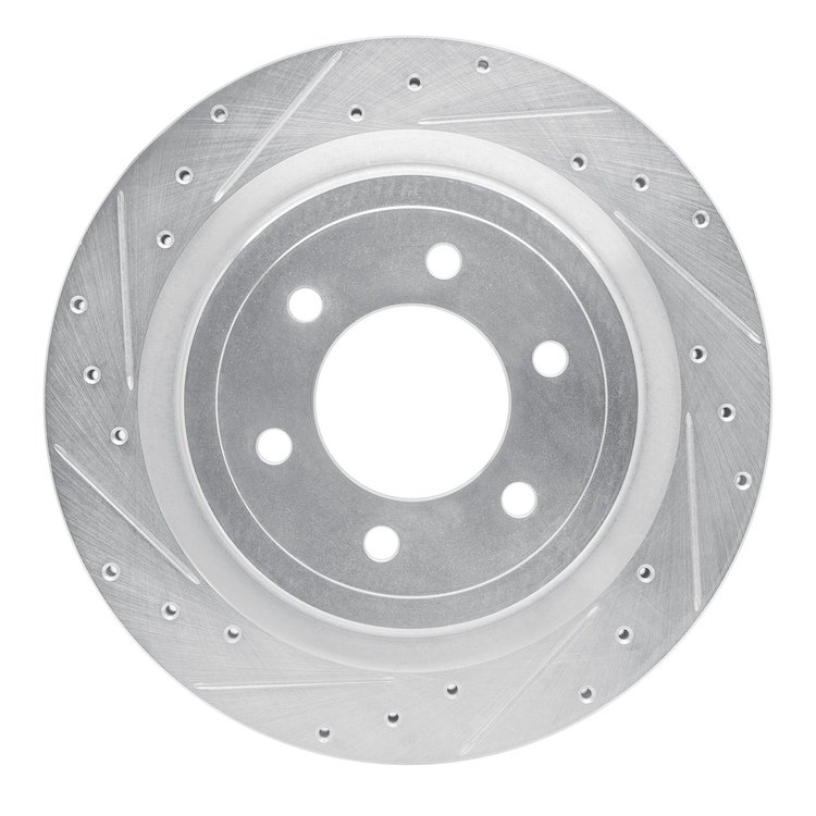 631-54288L Drilled/Slotted Brake Rotor [Silver], Fits Select Ford/Lincoln/Mercury/Mazda, Position: Rear Left