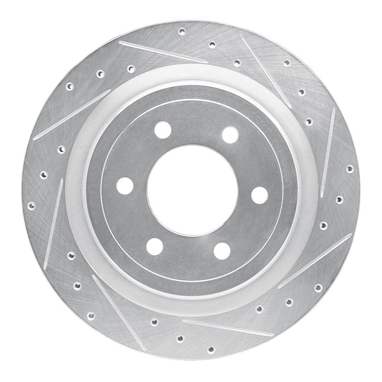 631-54288R Drilled/Slotted Brake Rotor [Silver], Fits Select Ford/Lincoln/Mercury/Mazda, Position: Rear Right