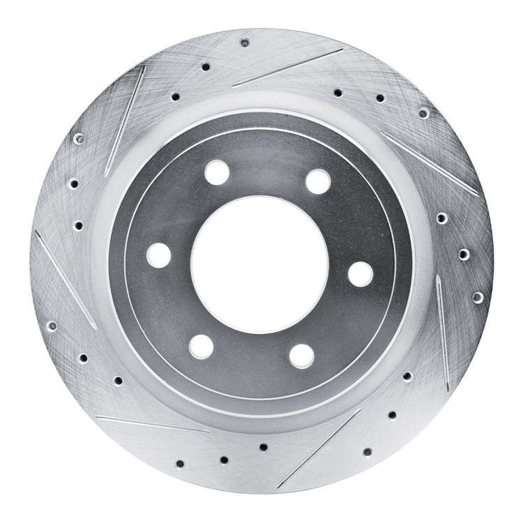 631-54289L Drilled/Slotted Brake Rotor [Silver], Fits Select Ford/Lincoln/Mercury/Mazda, Position: Rear Left
