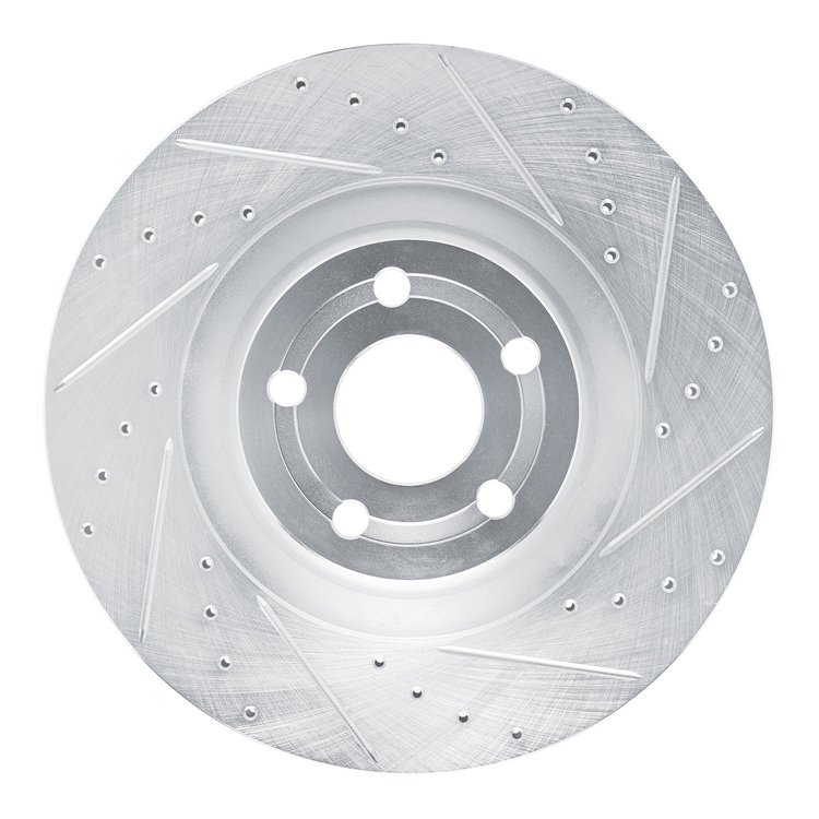 631-54296R Drilled/Slotted Brake Rotor [Silver], Fits Select Ford/Lincoln/Mercury/Mazda, Position: Front Right