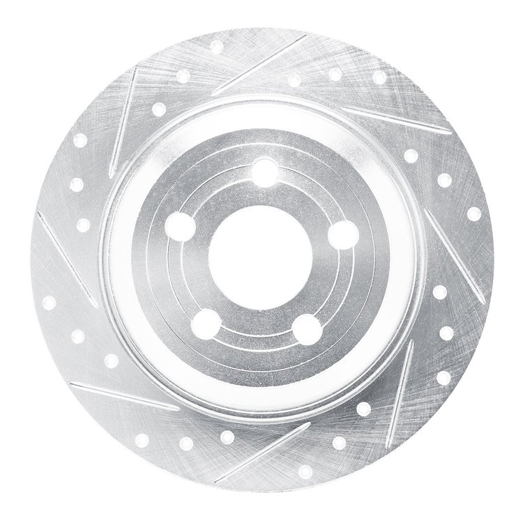 631-54297L Drilled/Slotted Brake Rotor [Silver], Fits Select Ford/Lincoln/Mercury/Mazda, Position: Rear Left