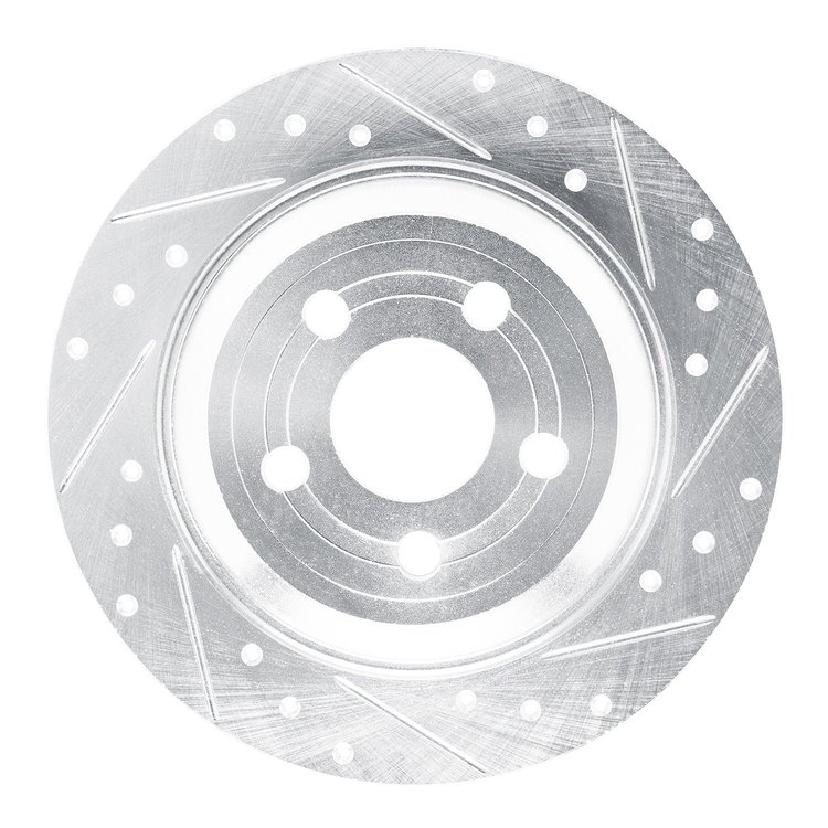 631-54297R Drilled/Slotted Brake Rotor [Silver], Fits Select Ford/Lincoln/Mercury/Mazda, Position: Rear Right