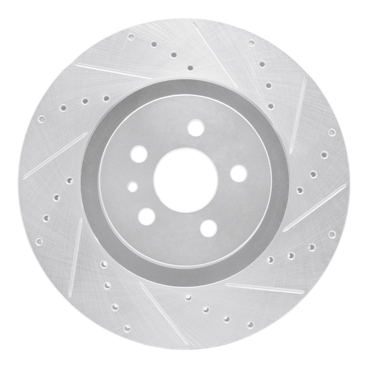 631-55006R Drilled/Slotted Brake Rotor [Silver], Fits Select Ford/Lincoln/Mercury/Mazda, Position: Front Right