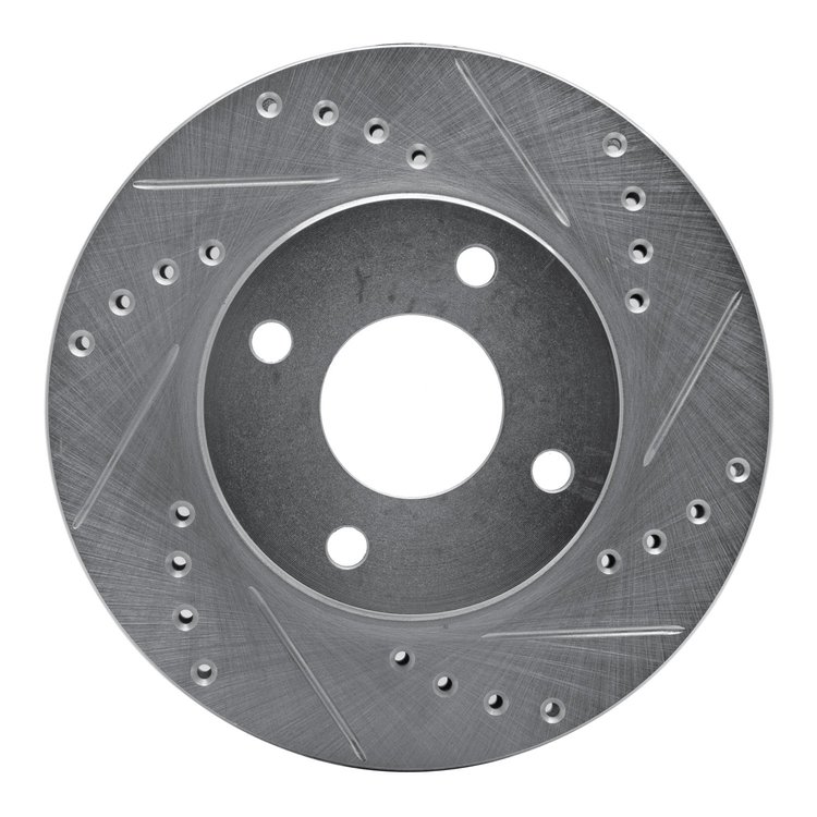 631-56013R Drilled/Slotted Brake Rotor [Silver], 1995-2002 Ford/Lincoln/Mercury/Mazda, Position: Front Right