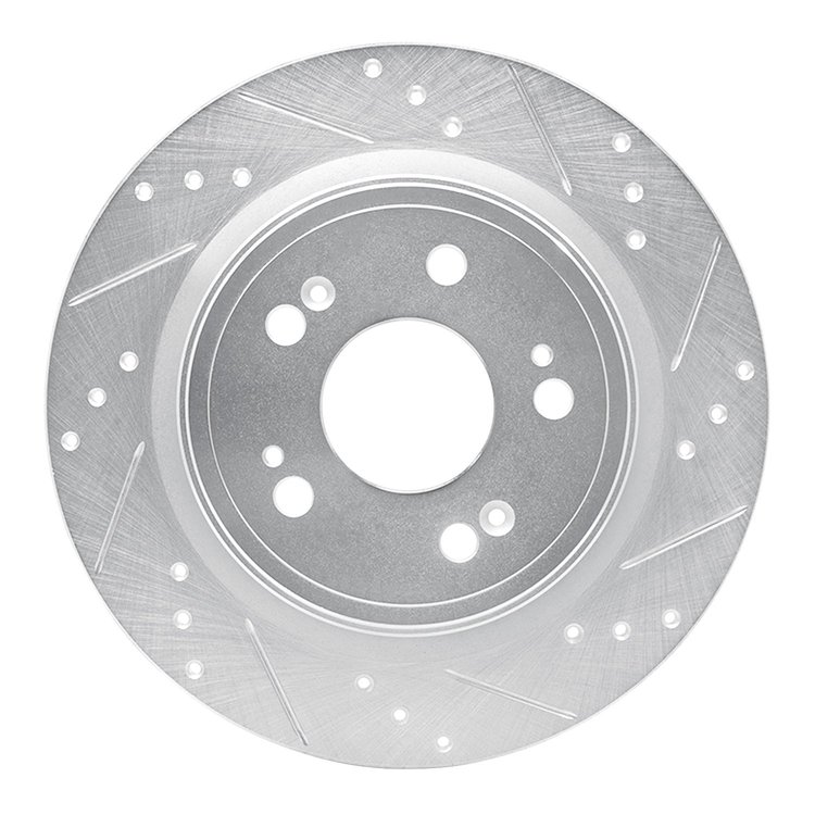 631-58024R Drilled/Slotted Brake Rotor [Silver], 2014-2020 Acura/Honda, Position: Rear Right