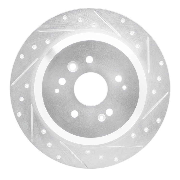 631-58028R Drilled/Slotted Brake Rotor [Silver], 2014-2016 Acura/Honda, Position: Rear Right