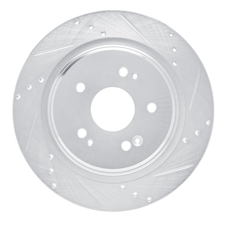 631-58029R Drilled/Slotted Brake Rotor [Silver], Fits Select Acura/Honda, Position: Rear Right