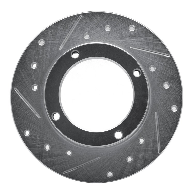 631-59000L Drilled/Slotted Brake Rotor [Silver], 1973-1979 Acura/Honda, Position: Front Left