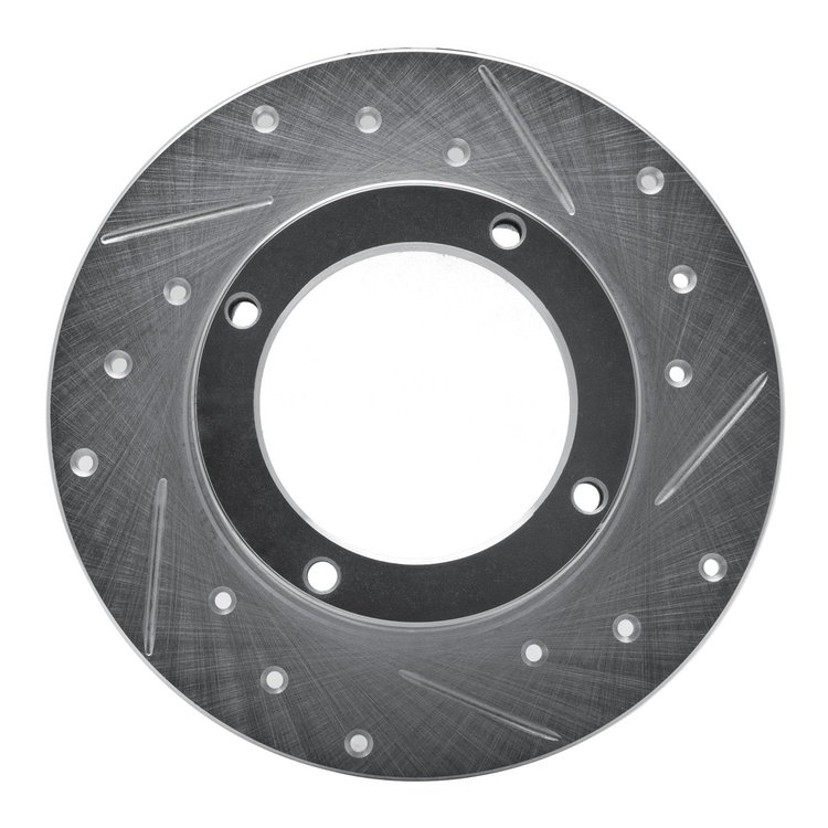 631-59000R Drilled/Slotted Brake Rotor [Silver], 1973-1979 Acura/Honda, Position: Front Right