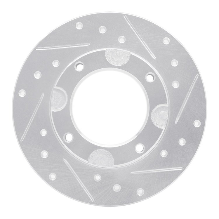 631-59002R Drilled/Slotted Brake Rotor [Silver], 1976-1981 Acura/Honda, Position: Front Right