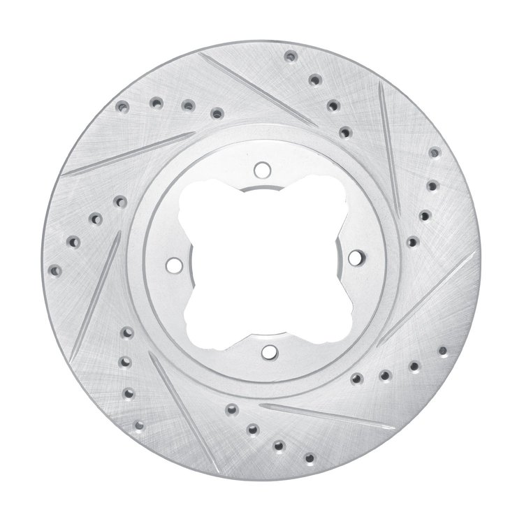 631-59020R Drilled/Slotted Brake Rotor [Silver], 1991-1997 Acura/Honda, Position: Front Right