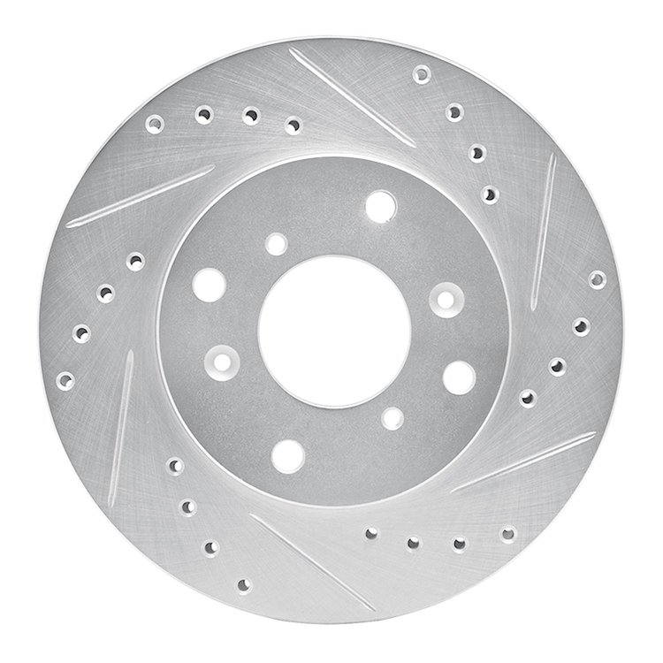 631-59023R Drilled/Slotted Brake Rotor [Silver], 1998-2002 Acura/Honda, Position: Front Right