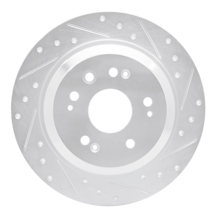 631-59033R Drilled/Slotted Brake Rotor [Silver], 2010-2015 Acura/Honda, Position: Rear Right
