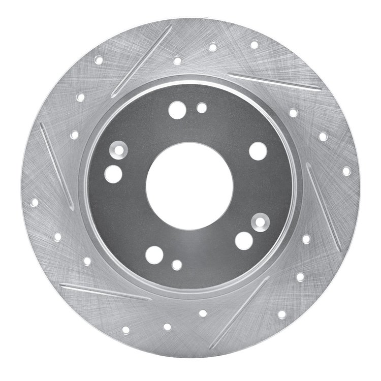 631-59035L Drilled/Slotted Brake Rotor [Silver], 2011-2015 Acura/Honda, Position: Rear Left