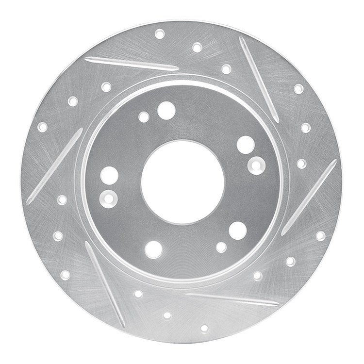 631-59035R Drilled/Slotted Brake Rotor [Silver], 2011-2015 Acura/Honda, Position: Rear Right