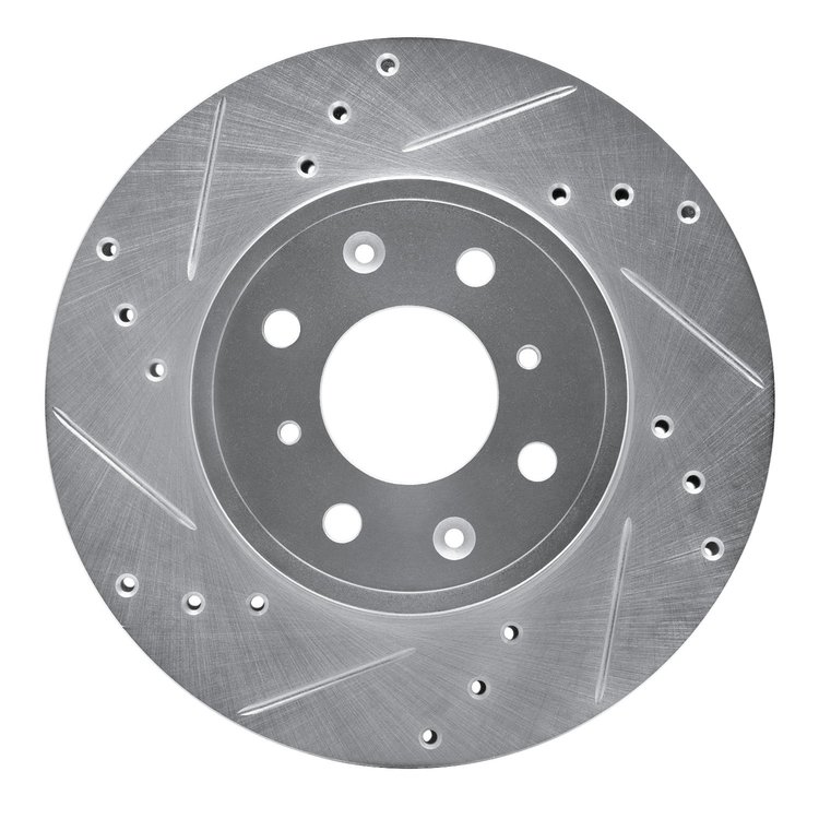 631-59038L Drilled/Slotted Brake Rotor [Silver], 2014-2020 Acura/Honda, Position: Front Left