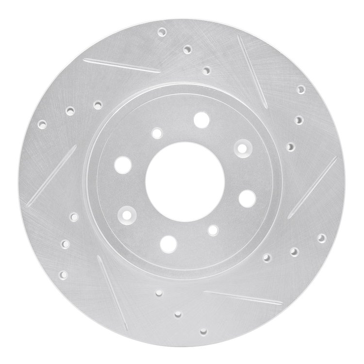 631-59038R Drilled/Slotted Brake Rotor [Silver], 2014-2020 Acura/Honda, Position: Front Right