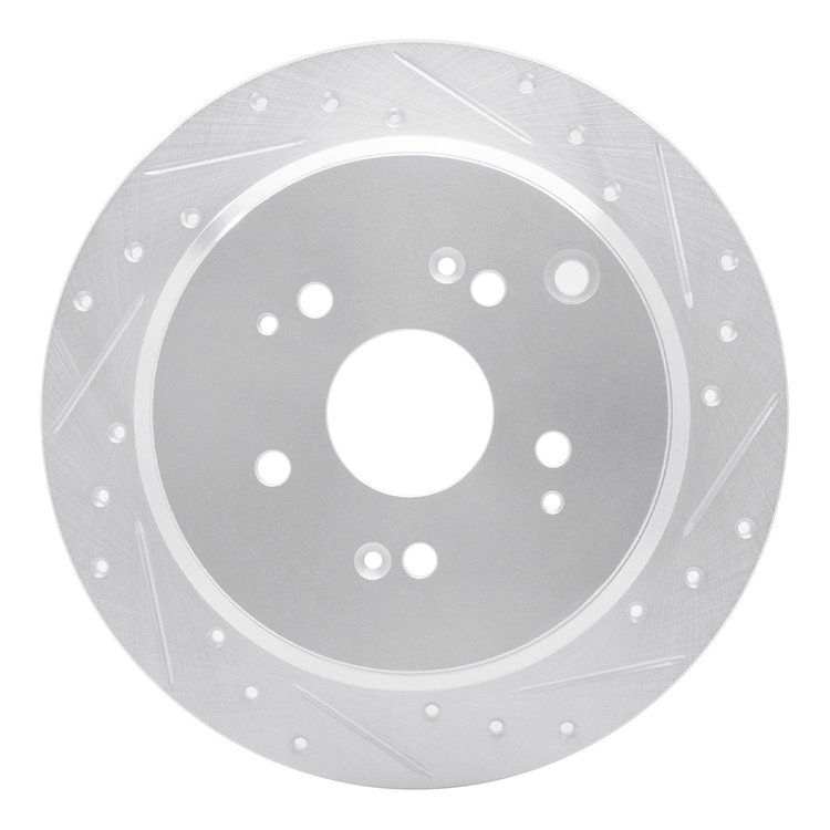 631-59047R Drilled/Slotted Brake Rotor [Silver], 2002-2004 Acura/Honda, Position: Rear Right