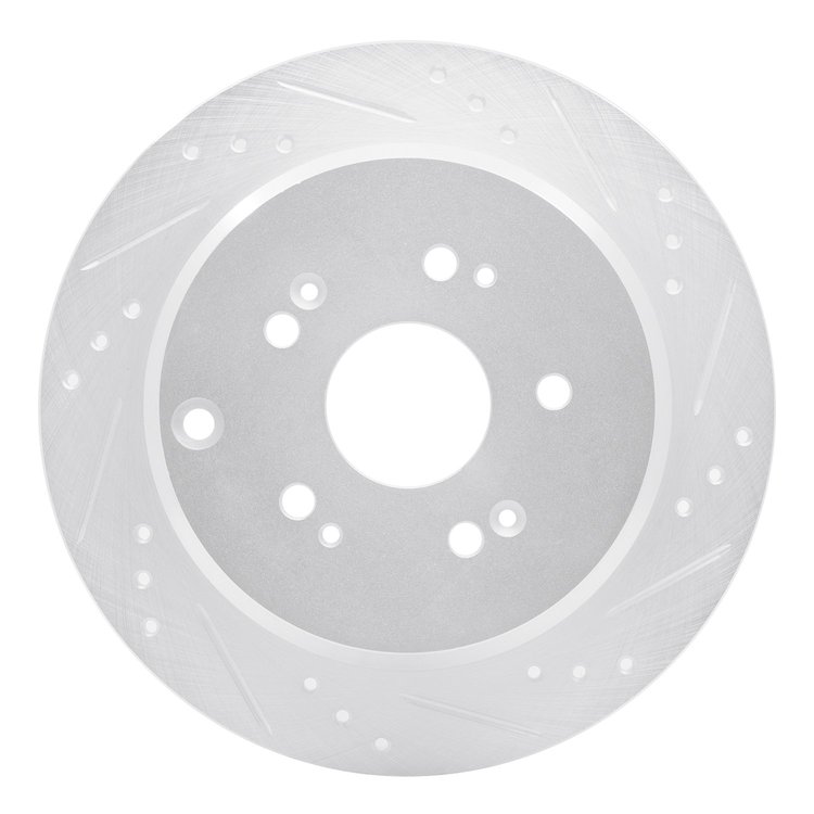 631-59048R Drilled/Slotted Brake Rotor [Silver], 2005-2018 Acura/Honda, Position: Rear Right
