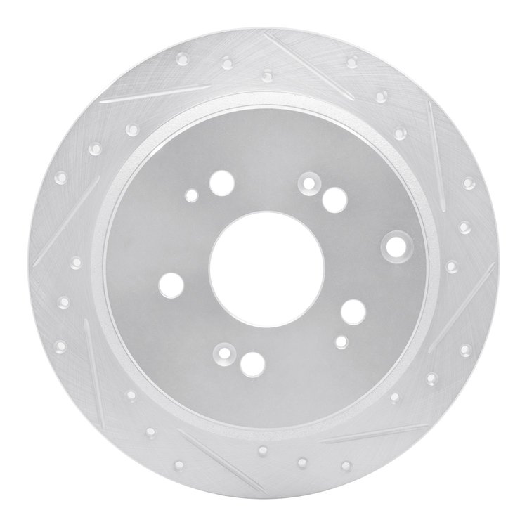 631-59050R Drilled/Slotted Brake Rotor [Silver], 2005-2010 Acura/Honda, Position: Rear Right