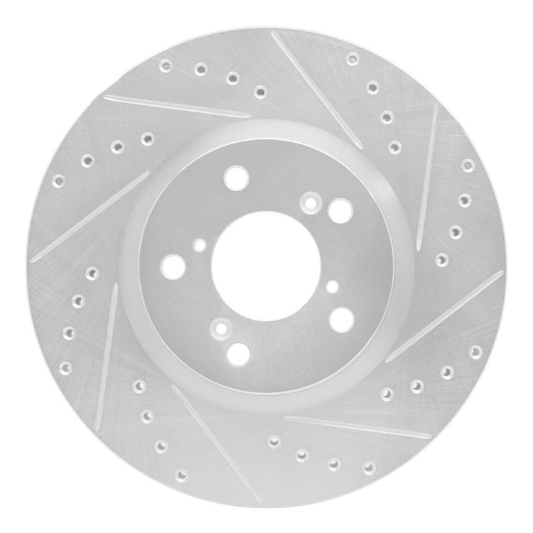 631-59051R Drilled/Slotted Brake Rotor [Silver], 2006-2014 Acura/Honda, Position: Front Right