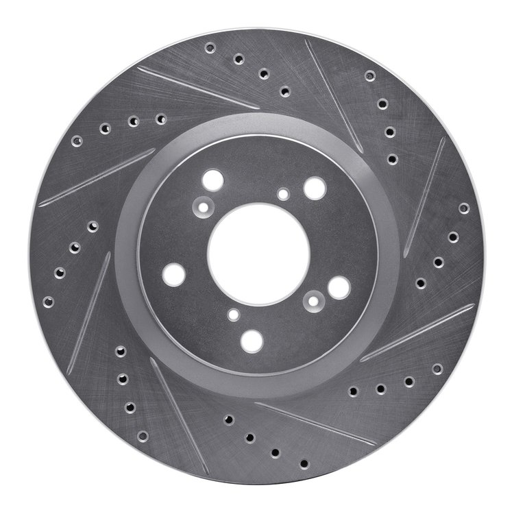 631-59056R Drilled/Slotted Brake Rotor [Silver], 2009-2014 Acura/Honda, Position: Front Right