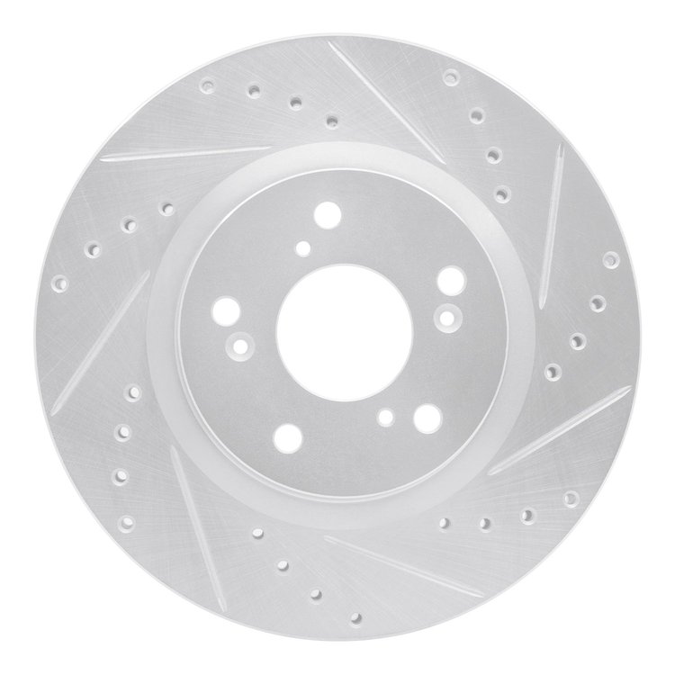 631-59057R Drilled/Slotted Brake Rotor [Silver], 2012-2016 Acura/Honda, Position: Front Right