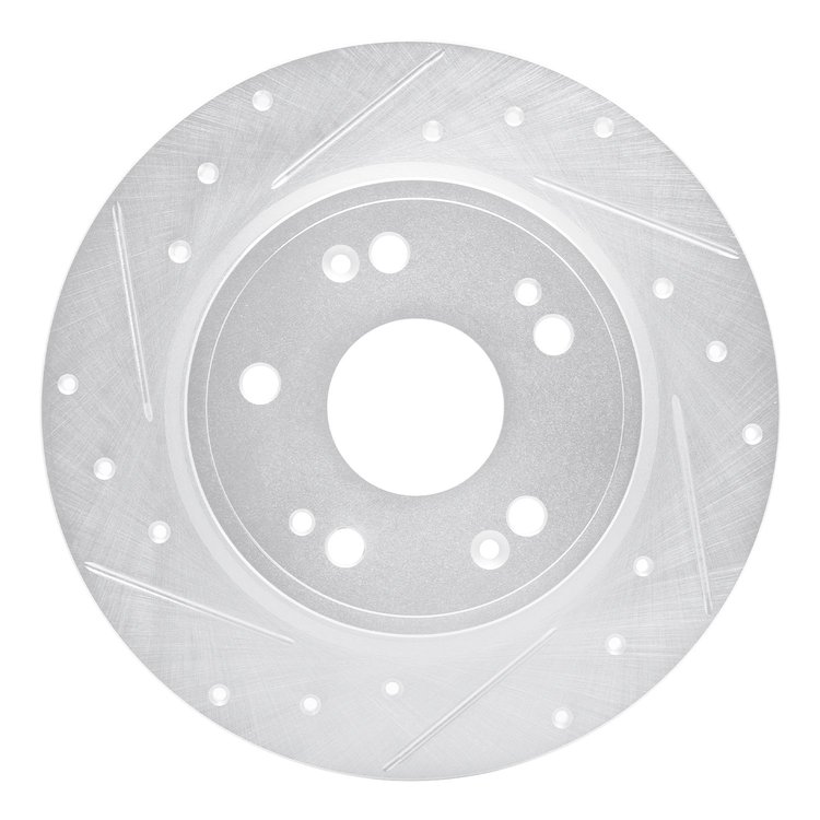 631-59060L Drilled/Slotted Brake Rotor [Silver], 2016-2016 Acura/Honda, Position: Rear Left