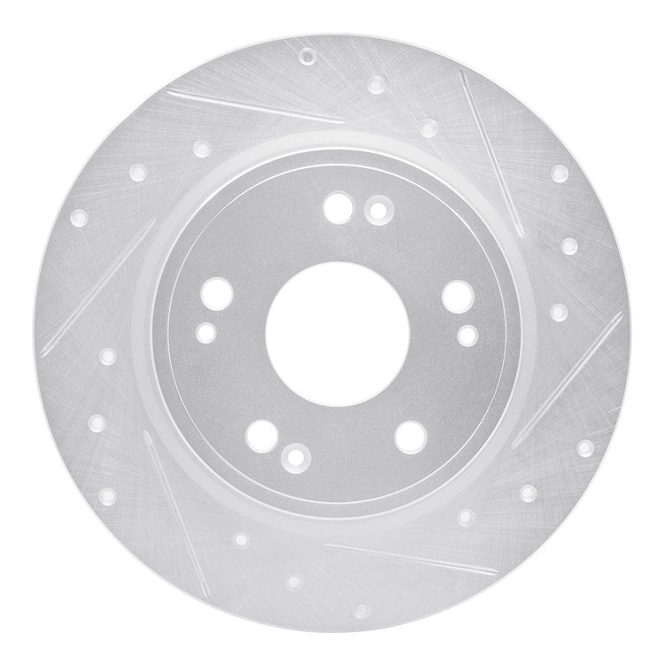 631-59060R Drilled/Slotted Brake Rotor [Silver], 2016-2016 Acura/Honda, Position: Rear Right