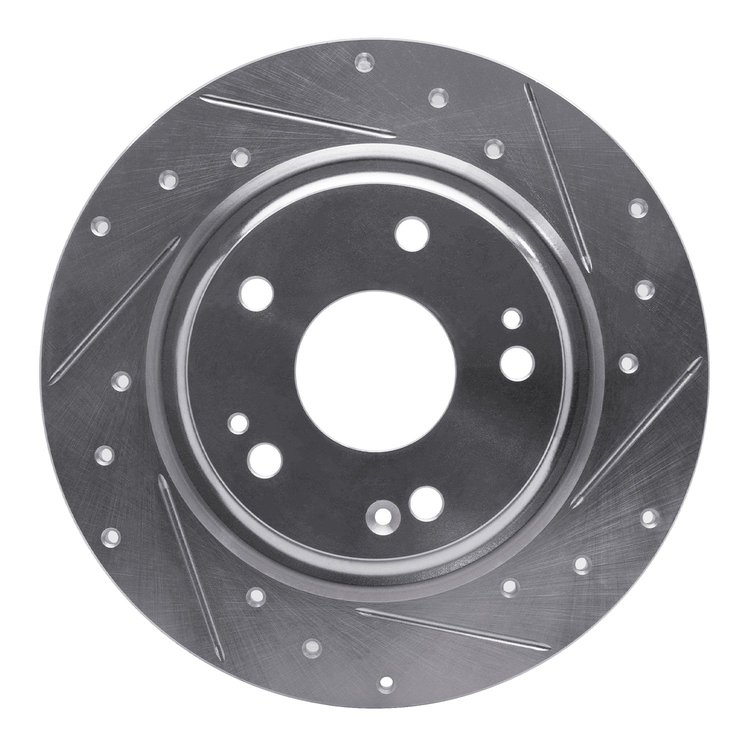 631-59068R Drilled/Slotted Brake Rotor [Silver], 2017-2020 Acura/Honda, Position: Rear Right