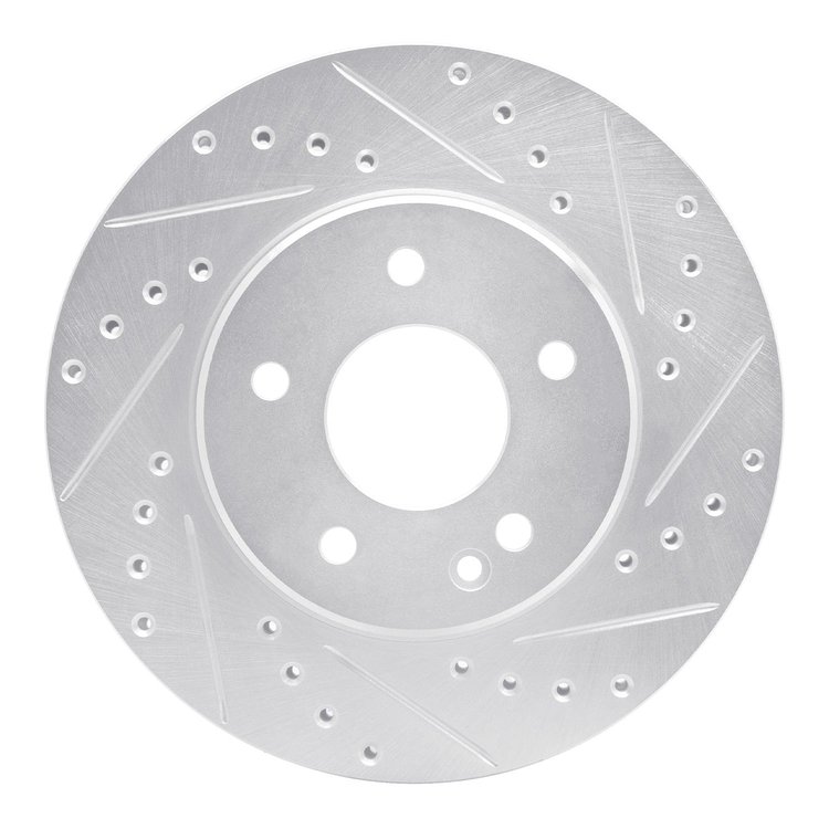 631-63000R Drilled/Slotted Brake Rotor [Silver], 1994-1997 Mercedes-Benz, Position: Front Right