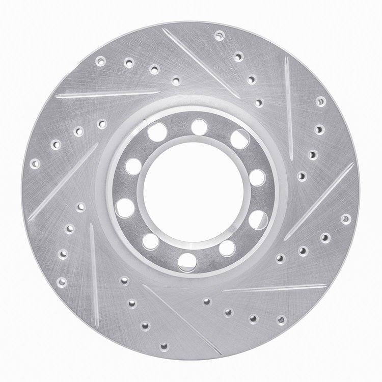 631-63007R Drilled/Slotted Brake Rotor [Silver], 1982-1985 Mercedes-Benz, Position: Front Right