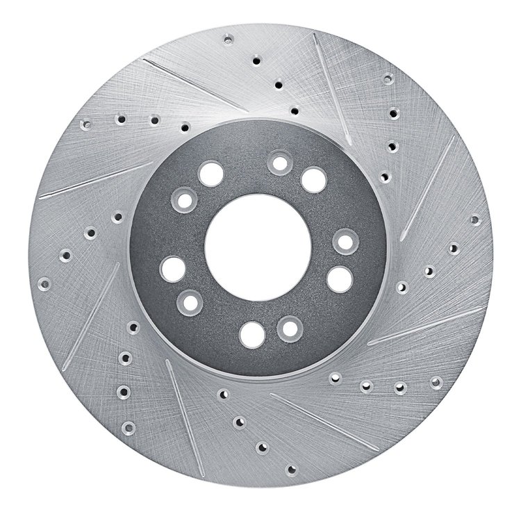 631-63023R Drilled/Slotted Brake Rotor [Silver], 1991-1999 Mercedes-Benz, Position: Front Right