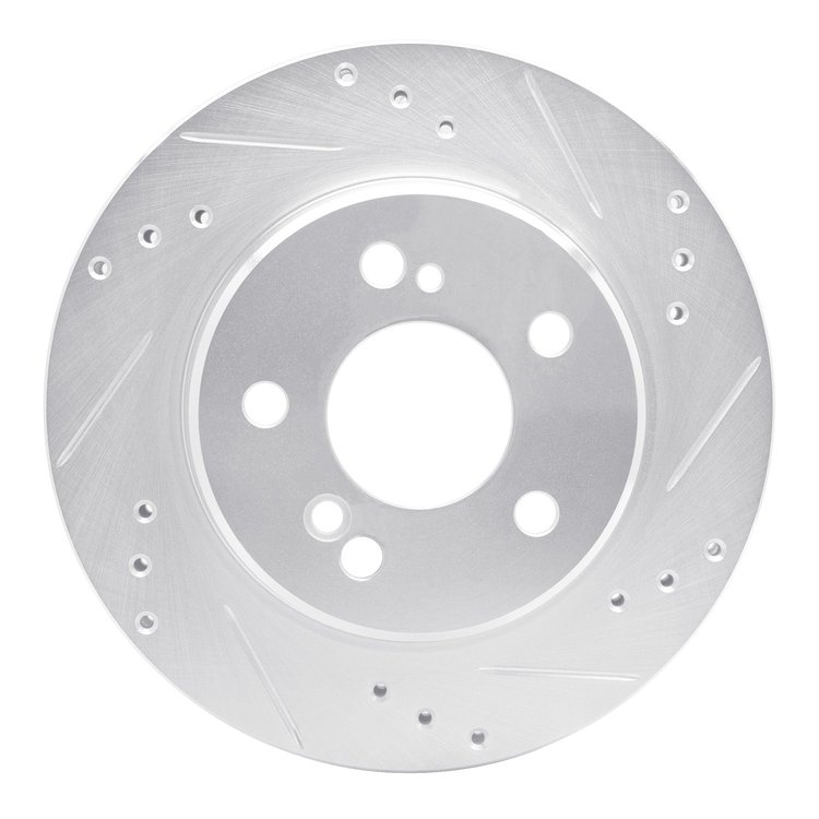 631-63026R Drilled/Slotted Brake Rotor [Silver], 1992-1995 Mercedes-Benz, Position: Rear Right