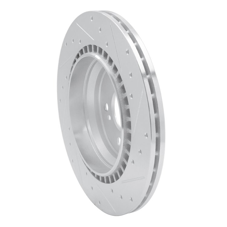 631-63042R Drilled/Slotted Brake Rotor [Silver], 2001-2002 Mercedes-Benz, Position: Rear Right
