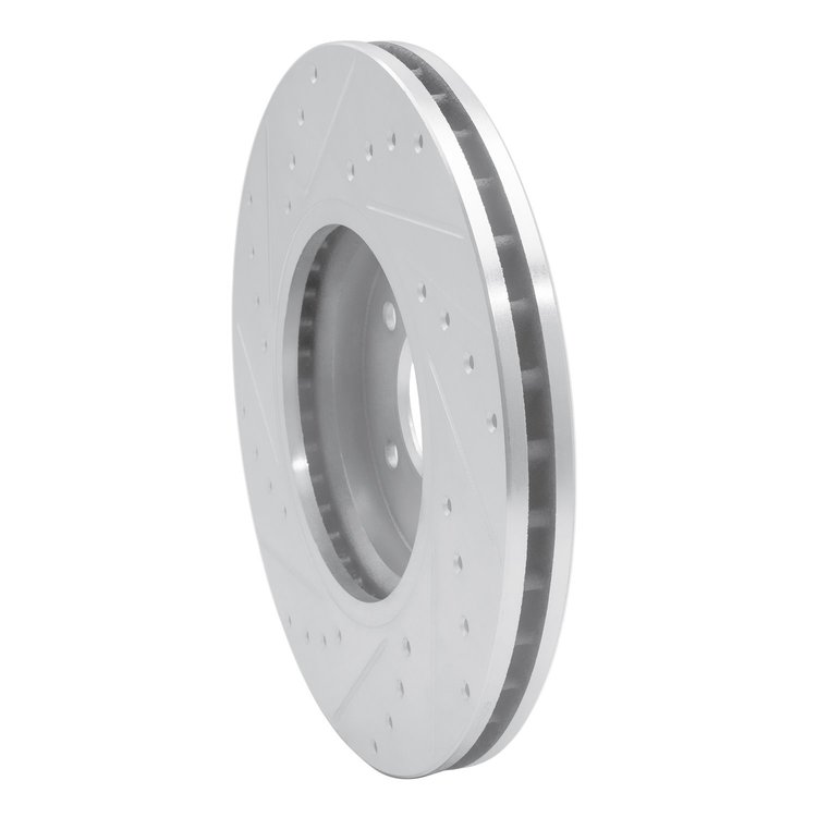 631-63045R Drilled/Slotted Brake Rotor [Silver], 1996-1997 Mercedes-Benz, Position: Front Right