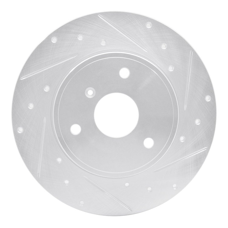 631-63090R Drilled/Slotted Brake Rotor [Silver], 2005-2016 Smart, Position: Front Right