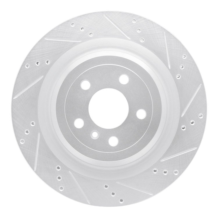 631-63150R Drilled/Slotted Brake Rotor [Silver], 2013-2019 Mercedes-Benz, Position: Rear Right