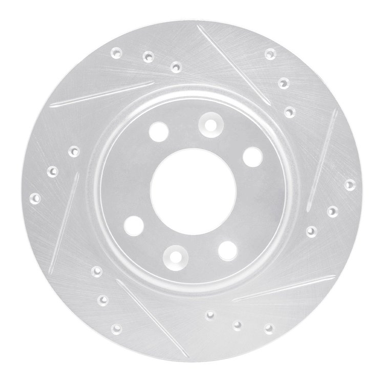 631-63159R Drilled/Slotted Brake Rotor [Silver], 2015-2019 Multiple Makes/Models, Position: Front Right