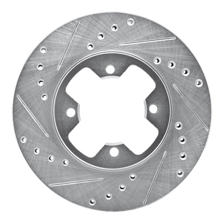 631-67005L Drilled/Slotted Brake Rotor [Silver], 1979-1983 Infiniti/Nissan, Position: Front Left