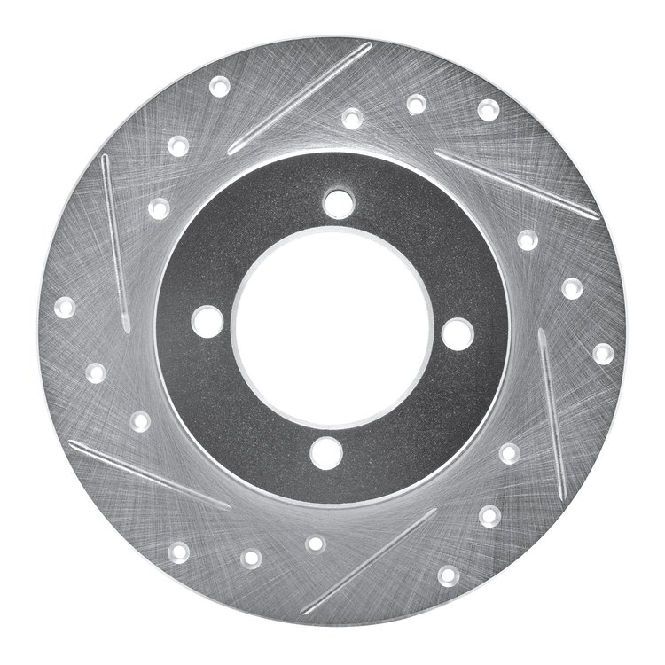 631-67006L Drilled/Slotted Brake Rotor [Silver], 1974-1975 Infiniti/Nissan, Position: Front Left